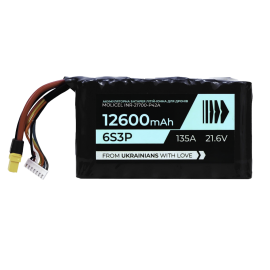 Литий-ионный аккумулятор BTRY 6S3P Molicel INR21700 P42A 12600 мА·ч
