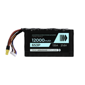 Акумулятор 12 000 mAh для FPV BTRY 6s3p Lishen (LR2170LA)